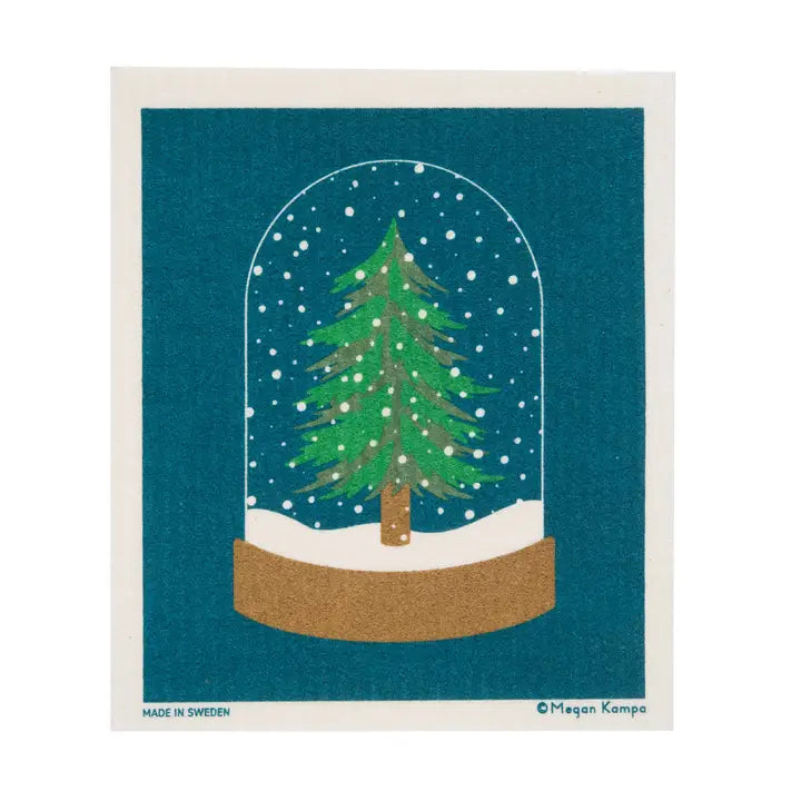 Cose Nuove Home Decor - Linens MK Snow Globe Swedish Dishcloth