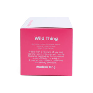 Chive Candle Modern Fling 8oz Candle, W Wild Thing Candle