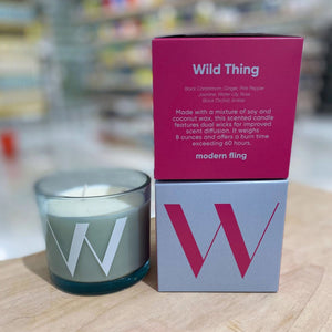 Chive Candle Modern Fling 8oz Candle, W Wild Thing Candle