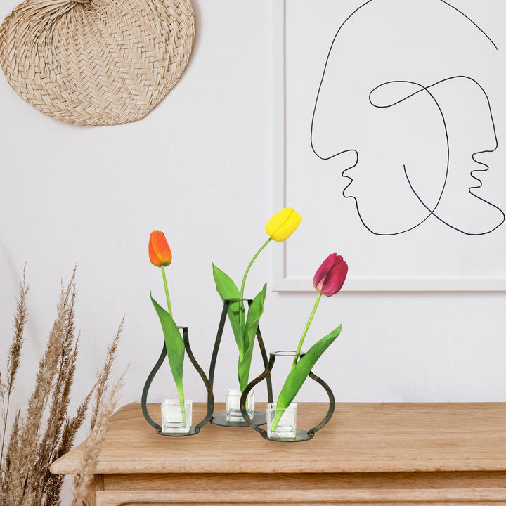 Prairie Dance Proudly Handmade in South Dakota, USA Modern Steel Vase - Tall