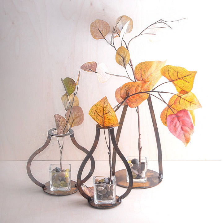 Prairie Dance Proudly Handmade in South Dakota, USA Modern Steel Vase - Tall