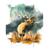 Aaron Burgers Wall Art Morning Bugle Elk Print