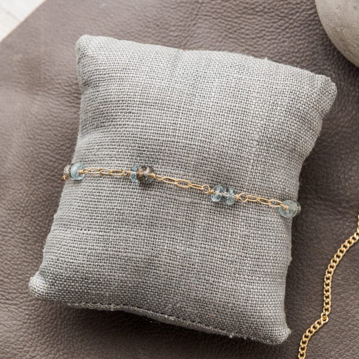 Original Hardware Jewelry - Bracelets Moss Aquamarine Station Bracelet