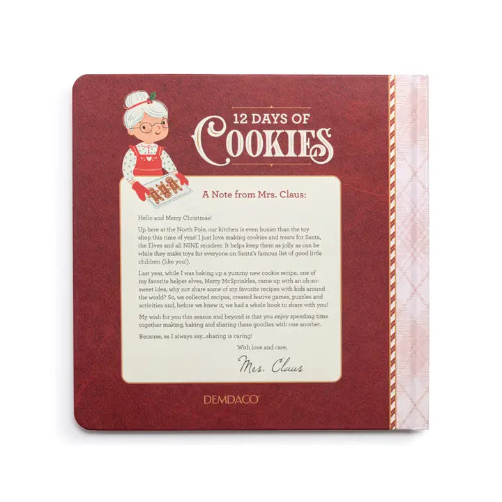 Demdaco Recipe Book Mrs. Claus 12 Days of Cookies Countdown Recipe Book