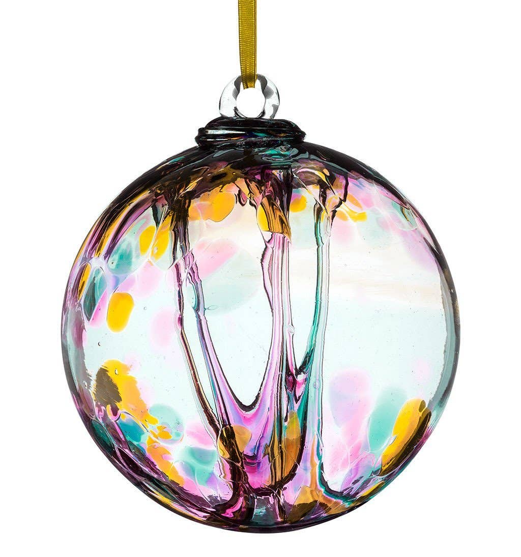 Sienna Glass Multicolored Turquoise Spirit Ball