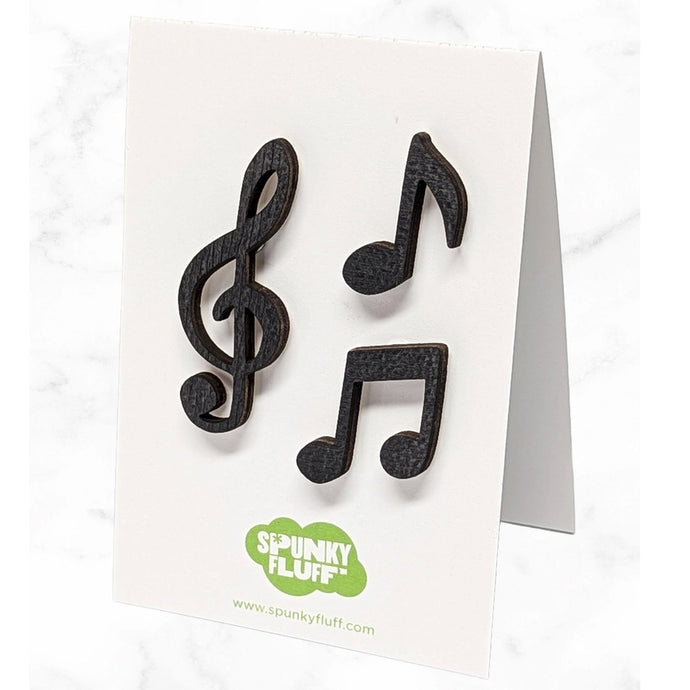 Spunky Fluff Proudly handmade in South Dakota, USA Music Notes Mini Magnets 3 Pack