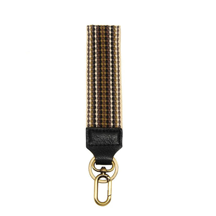 Joy Susan RTW - Accessories Mustard/Black Multi Woven Wristlet Key Chain