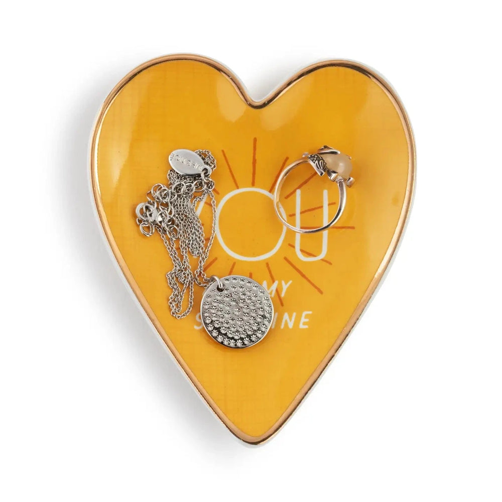 Demdaco Ceramics My Sunshine Art Heart Trinket Dish