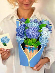 FreshCut Paper LLC Greeting & Note Cards Nantucket Hydrangeas Pop-Up Greeting Card