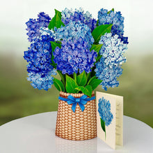 Load image into Gallery viewer, FreshCut Paper LLC Greeting &amp; Note Cards Nantucket Hydrangeas Pop-Up Greeting Card
