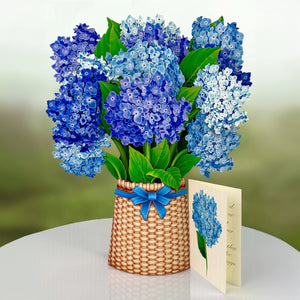 FreshCut Paper LLC Greeting & Note Cards Nantucket Hydrangeas Pop-Up Greeting Card