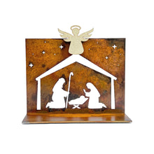 Load image into Gallery viewer, Prairie Dance Proudly Handmade in South Dakota, USA Nativity Panel, Modern Christmas Nativity Silhouette Scene

