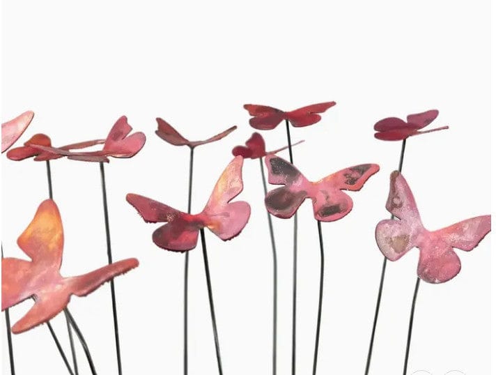 Annabelle Noel Designs Home Decor - Garden - Outdoor Natural Copper Butterfly Garden Stake Large Small
