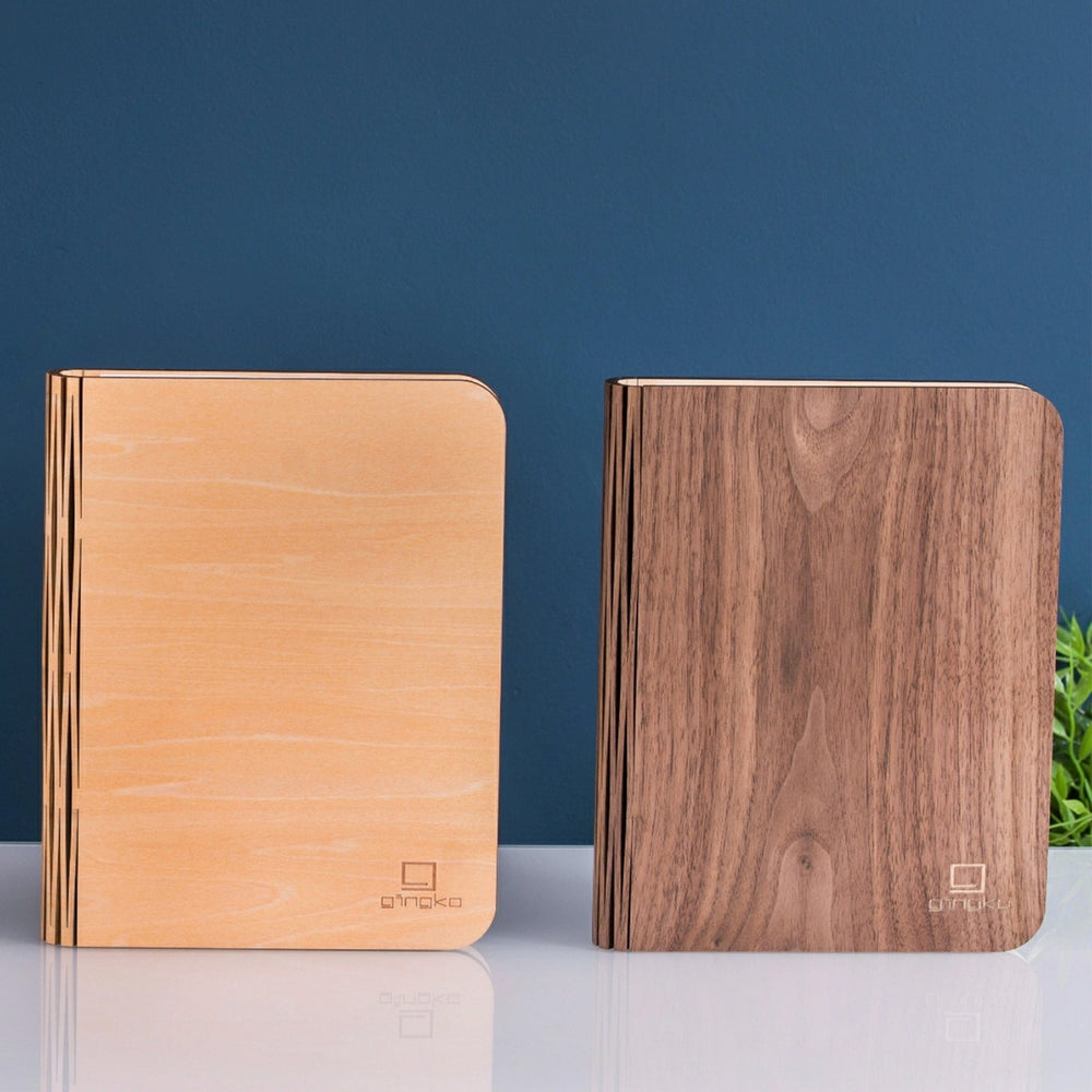 Gingko Designs Home Decor - Indoor - Clocks Natural Wood Smart Book Light