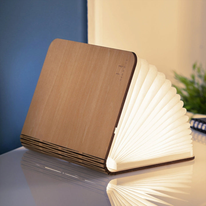Gingko Designs Home Decor - Indoor - Clocks Natural Wood Smart Book Light