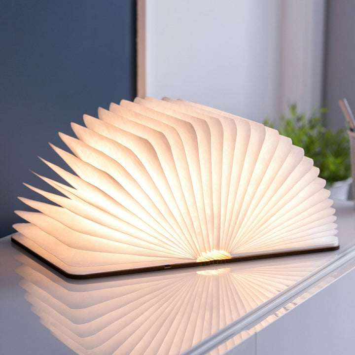 Gingko Designs Home Decor - Indoor - Clocks Natural Wood Smart Book Light