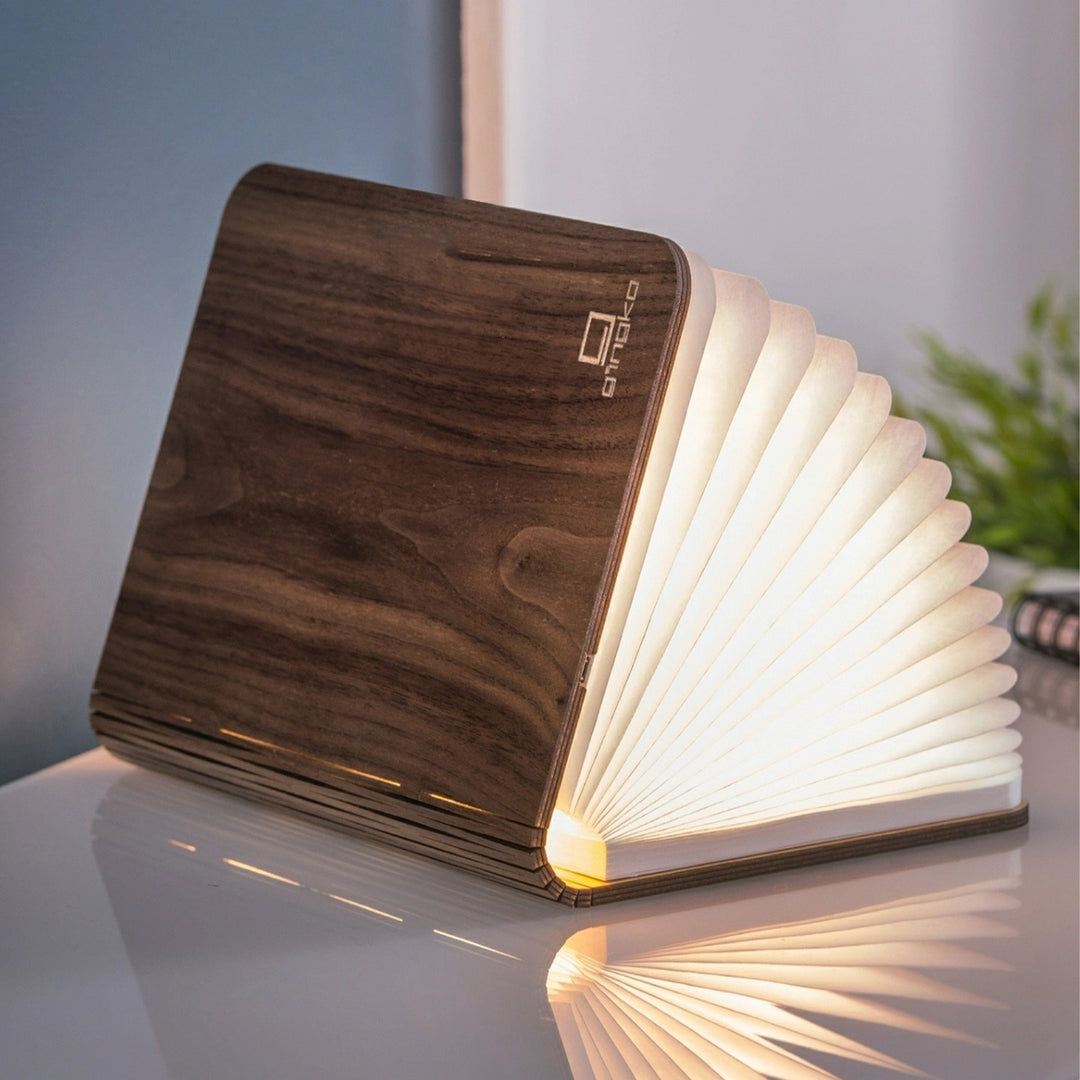 Gingko Designs Home Decor - Indoor - Clocks Natural Wood Smart Book Light