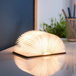 Gingko Designs Home Decor - Indoor - Clocks Natural Wood Smart Book Light