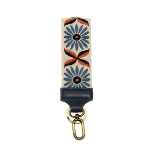 Joy Susan RTW - Accessories Navy Daisy Wristlet Key Chain