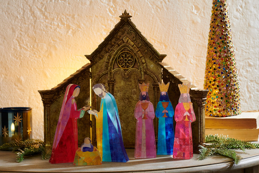 Raz Imports Inc Christmas Decor Night of the Kings Acrylic Nativity Set – 6 Pieces