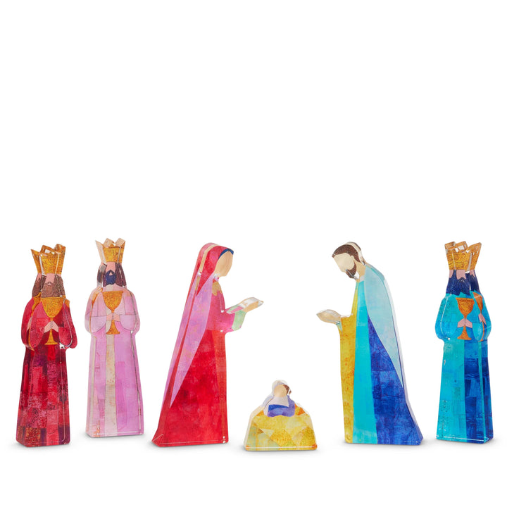 Raz Imports Inc Christmas Decor Night of the Kings Acrylic Nativity Set – 6 Pieces