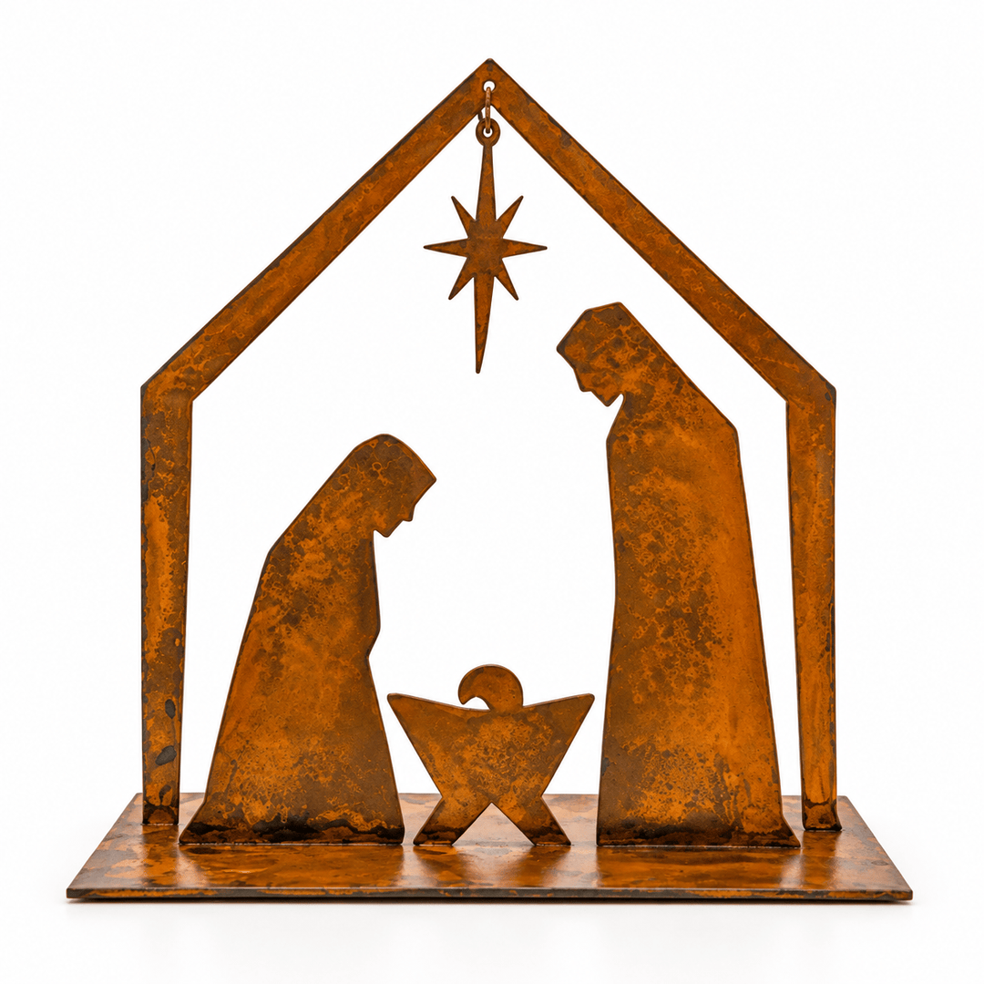 Prairie Dance Christmas Decor North Star Metal Nativity Scene