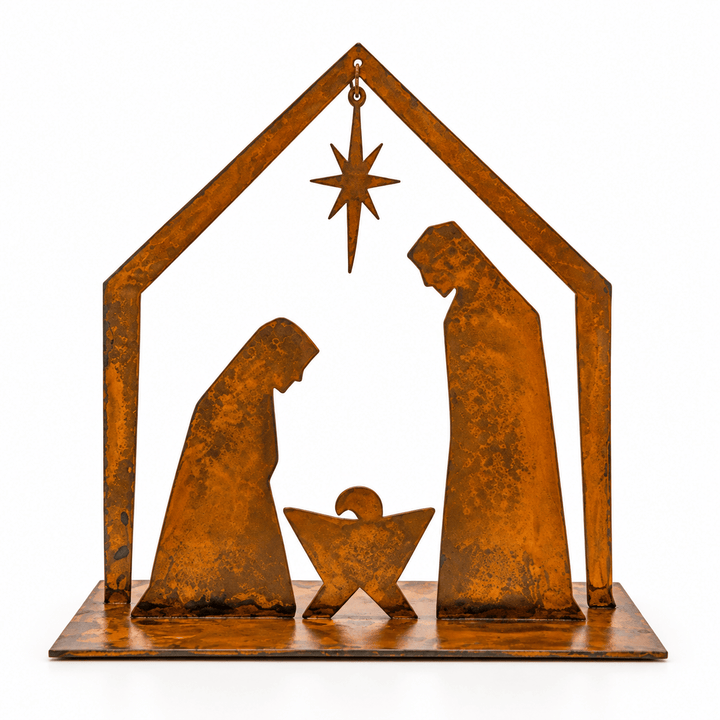 Prairie Dance Christmas Decor North Star Metal Nativity Scene