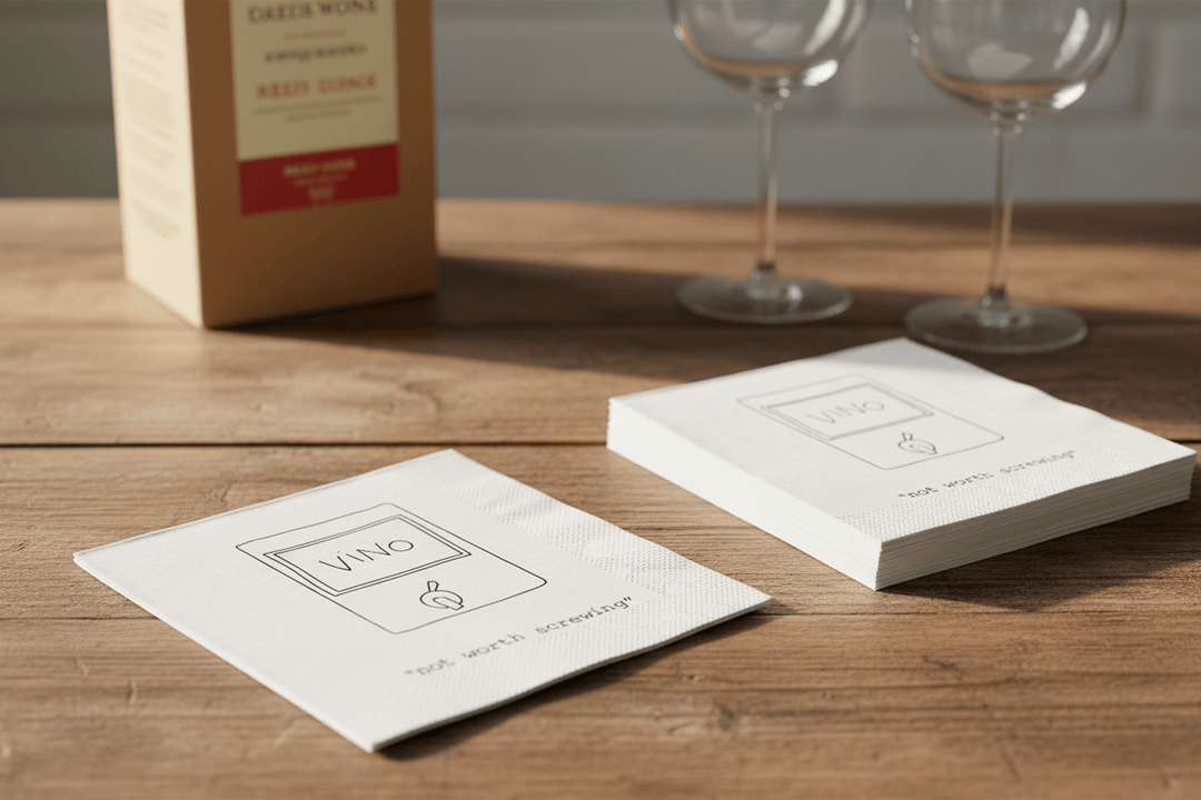 Cork Pops Cocktail Napkins "Not Worth Screwing" Cocktail Napkins | Pack of 20 | Cork Pops