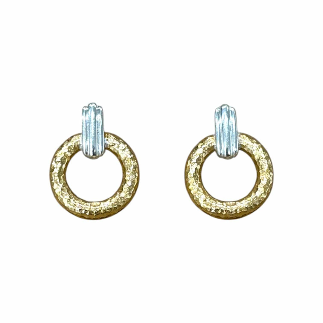 TAT2 Designs Jewelry - Earrings Nova Two-Tone Hammered Earrings