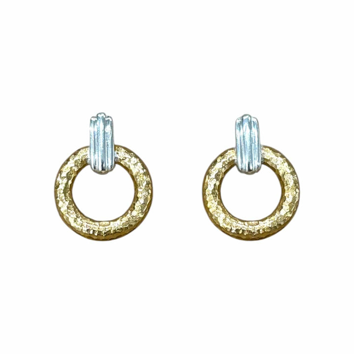 TAT2 Designs Jewelry - Earrings Nova Two-Tone Hammered Earrings