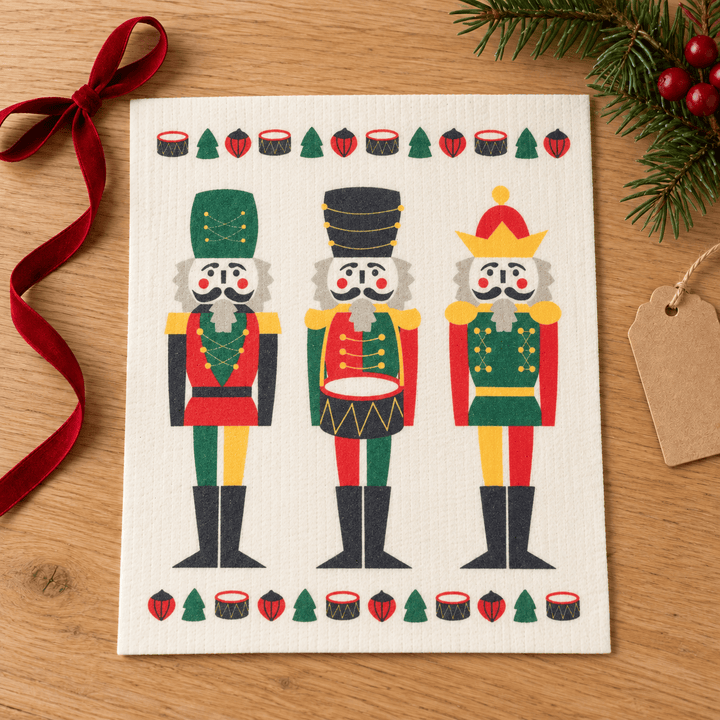 Cose Nuove Home Decor - Linens Nutcracker Swedish Dishcloth