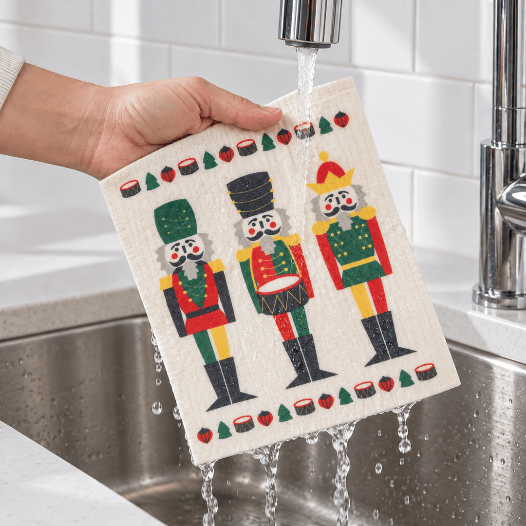 Cose Nuove Home Decor - Linens Nutcracker Swedish Dishcloth