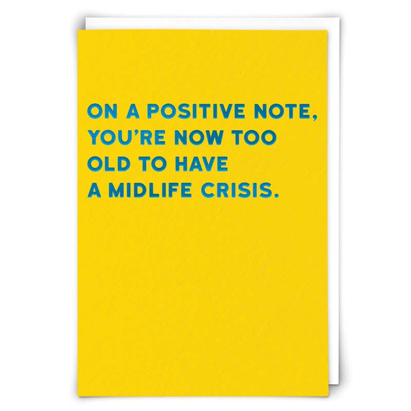 Redback Cards Greeting Cards On a Positive Note Funny Greeting Card
