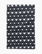 Load image into Gallery viewer, Geometry Towels Onyx Love Lattice Luxe Hand Towel
