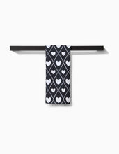 Load image into Gallery viewer, Geometry Towels Onyx Love Lattice Luxe Hand Towel
