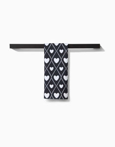 Geometry Towels Onyx Love Lattice Luxe Hand Towel