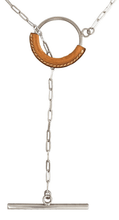 Load image into Gallery viewer, CXC Jewelry Jewelry - Necklaces - CXC Origins Sliding Necklace Silver Camel Leather
