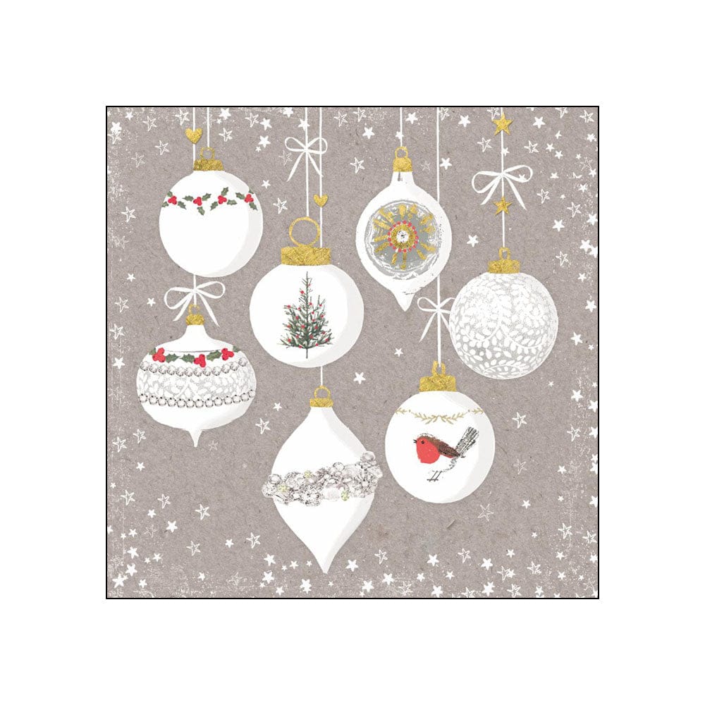 Paperproducts Design Paper Napkins Ornaments &amp; Snow Beverage Napkins