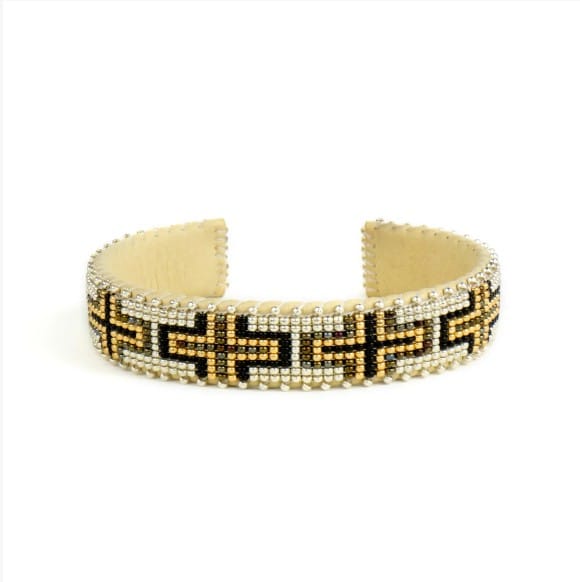 Etkie Jewelry - Bracelets Owen Glass Beaded Glass Cuff-Small