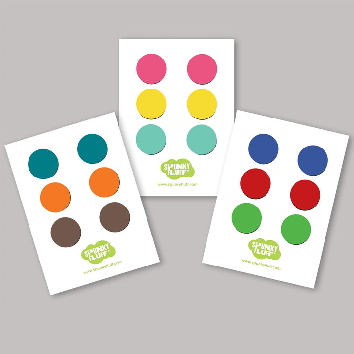 Spunky Fluff Proudly handmade in South Dakota, USA Painted Dot Magnets, Small Variety Pack