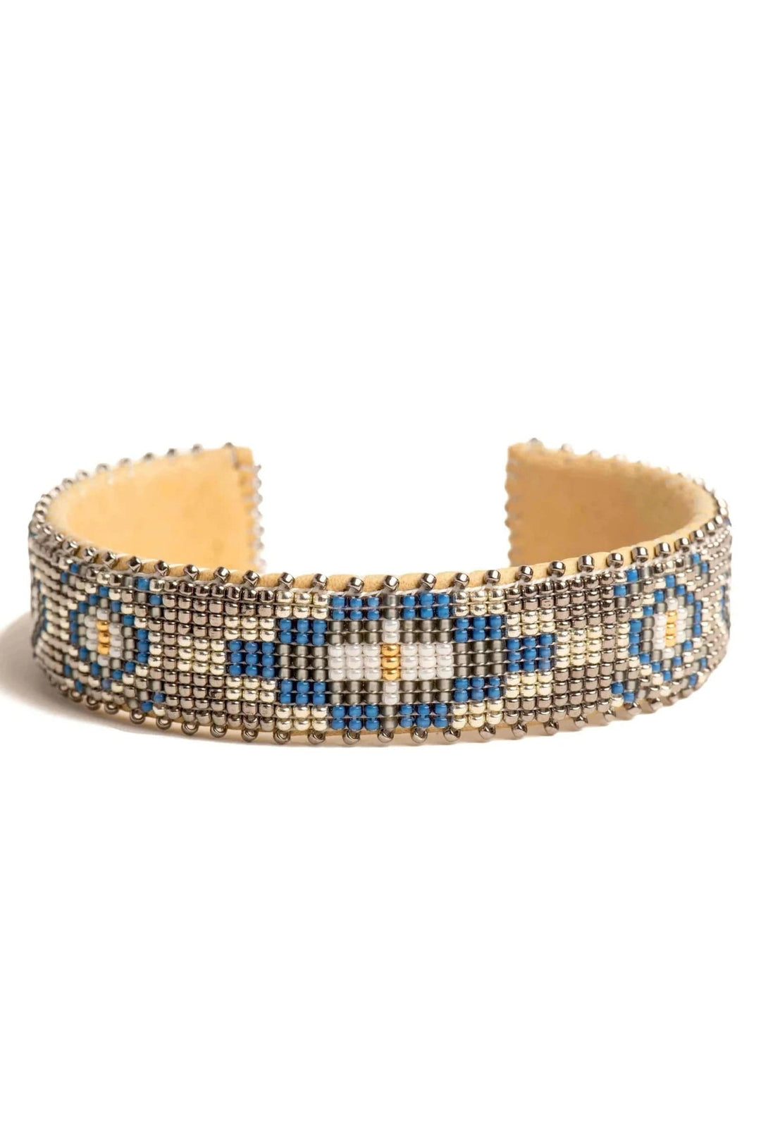 Etkie Jewelry Paloma Beaded Glass Cuff-Medium