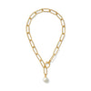 CC & Co by Catherine Canino Jewelry - Necklaces Paper Clip Necklace White Pearl