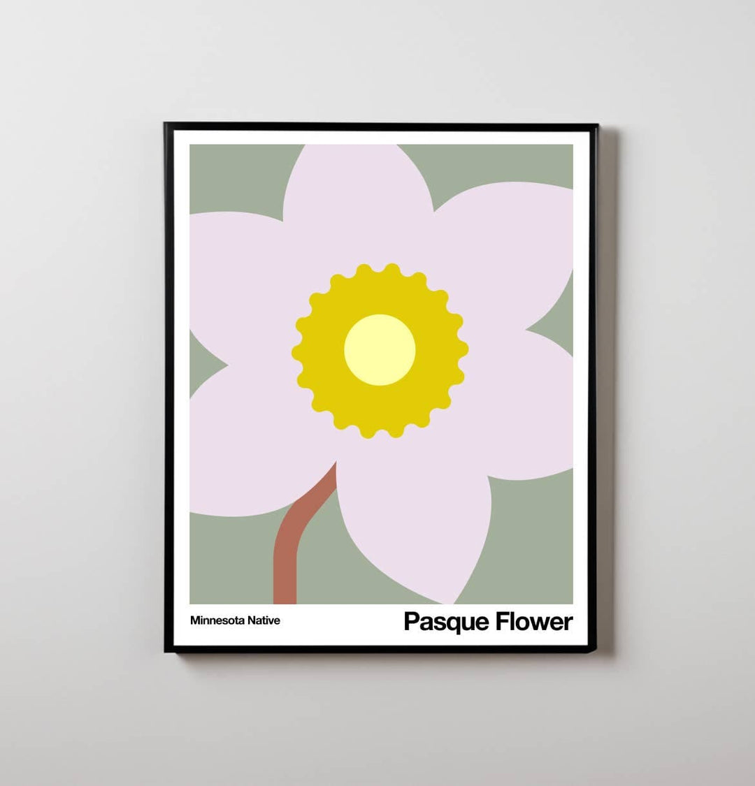 Little Dipper Art Pasque Flower | Art Print | Minnesota Native Plant