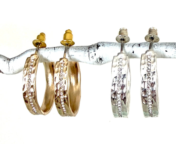 CV Designs Jewelry - Earrings Pavé Channel Hoop Earrings