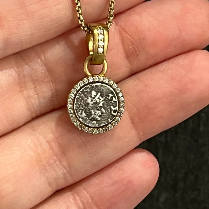 TAT2 Designs Jewelry - Necklaces Pavia Coin &amp; Pave Frame Necklace