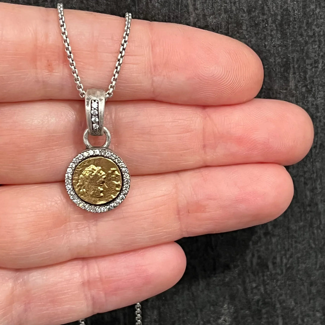 TAT2 Designs Jewelry - Necklaces Pavia Coin &amp; Pave Frame Necklace