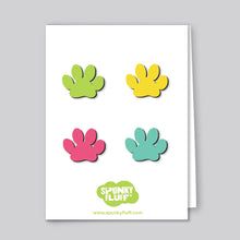 Load image into Gallery viewer, Spunky Fluff Proudly handmade in South Dakota, USA Kids of All Ages Paw Print Magnets Mini, Dog Paw Magnets, Cute mini pet paws
