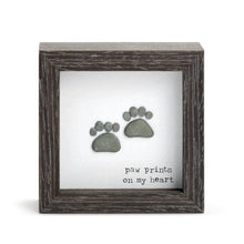 Load image into Gallery viewer, Demdaco Decor Paw Prints Shadow Box
