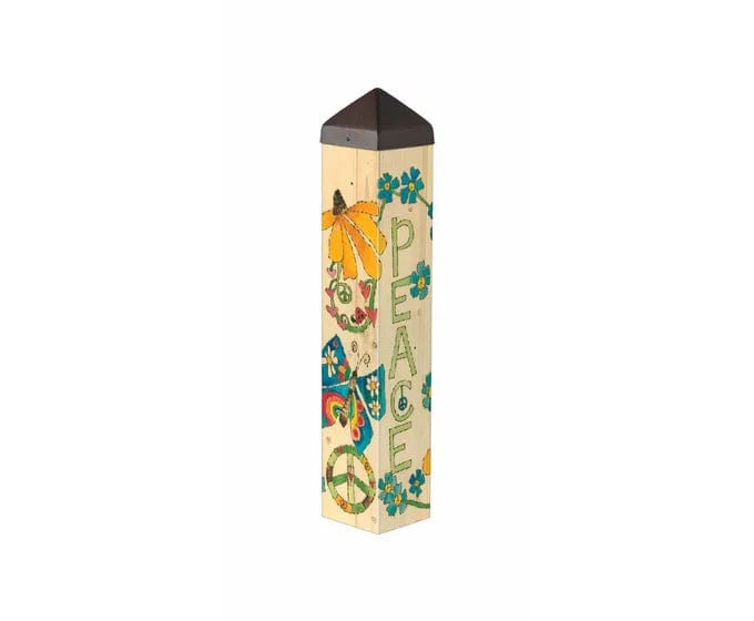 Studio M Home Decor - Garden&amp; - Outdoor Peace Art Pole  20"