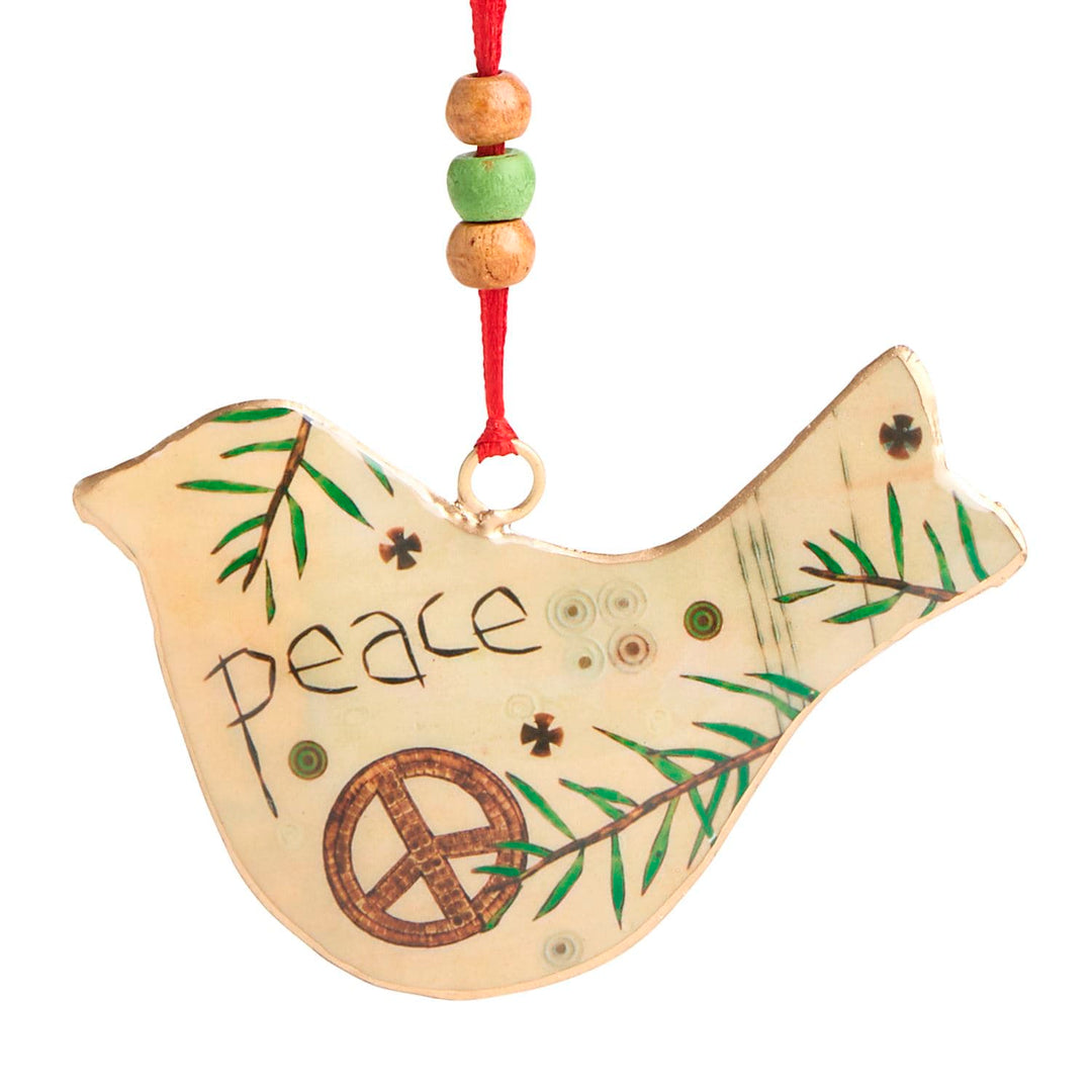 Demdaco Christmas Ornament Peace Metal Bird Ornament